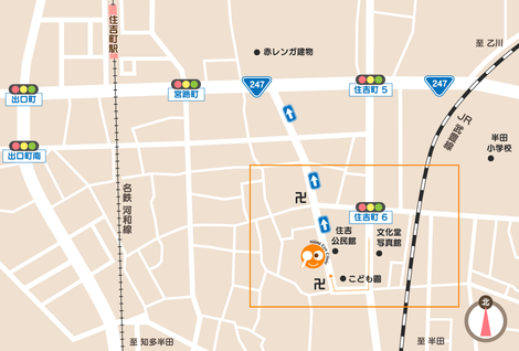 病院周辺地図